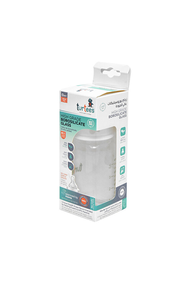 Baby Bottle, 240mL Glass baby feeding bottle