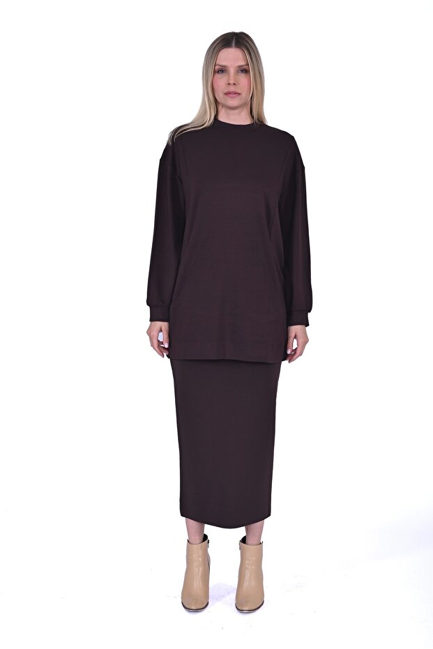 İNVEE 6963 Kahve Sweat - 1