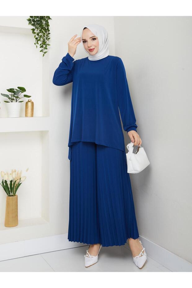 طقم بنطلون ساندي مطوي - 1