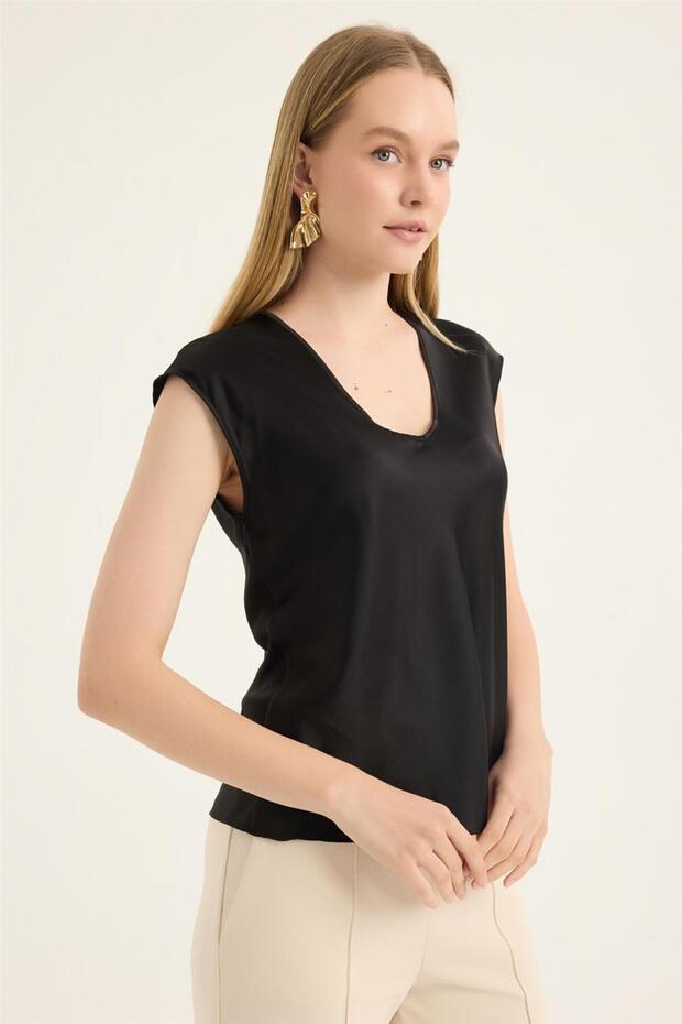 V-Neck Blouse - 3