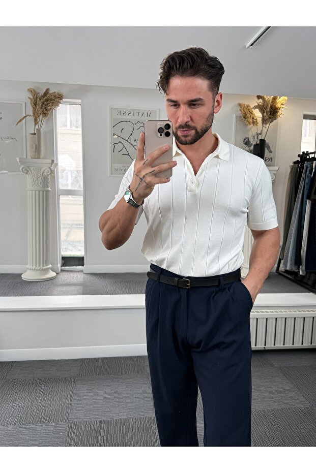 RL Fitilli Düğmeli Triko - 5