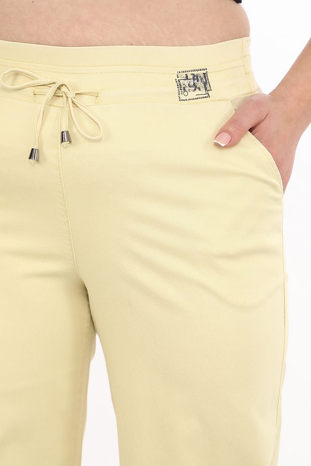 Kadın Taşlı Bol Paça Pantolon - 4