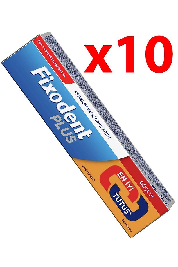 Plus Güçlü Tutuş Protez Yapıştırıcı 40 Gr - 10 Adet - 1