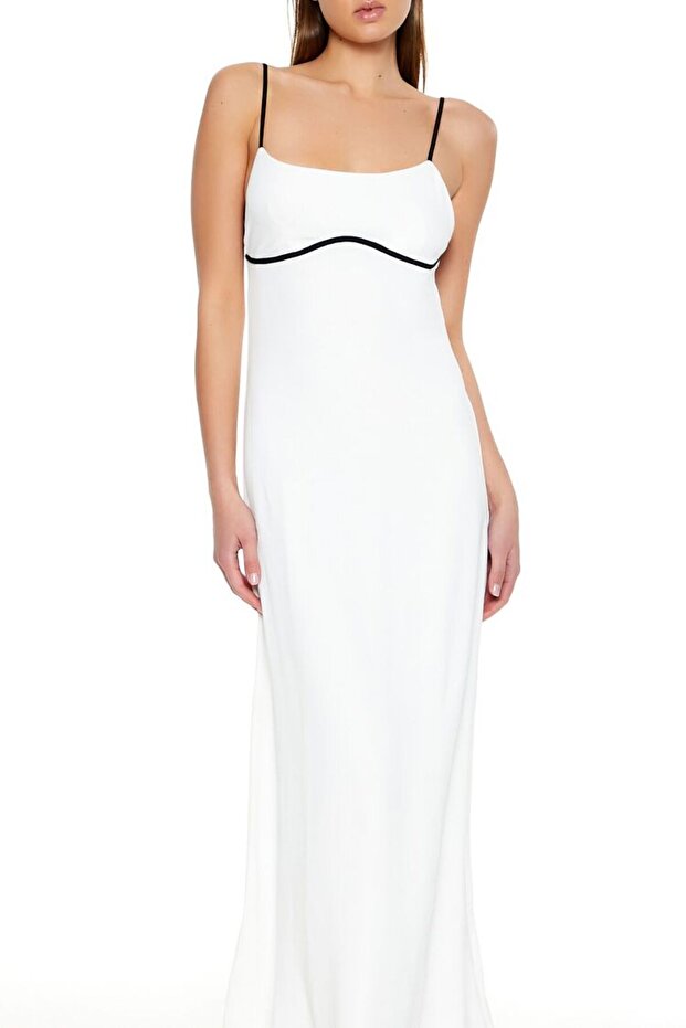 Sırt Dekolteli Maxi Elbise - 3