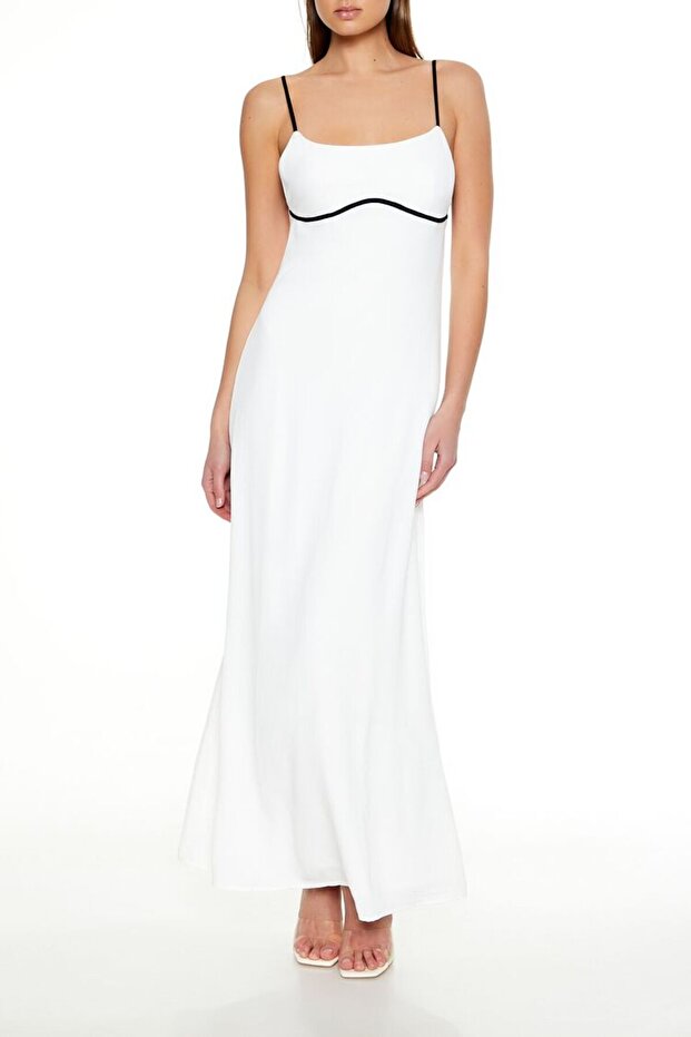 Sırt Dekolteli Maxi Elbise - 1