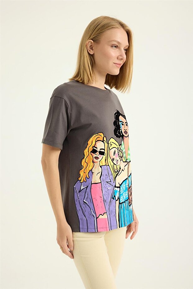 Kız Baskılı Tshirt - 3