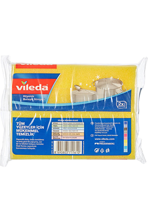 2 Li Yeşil Klasik Düz Sünger - 3