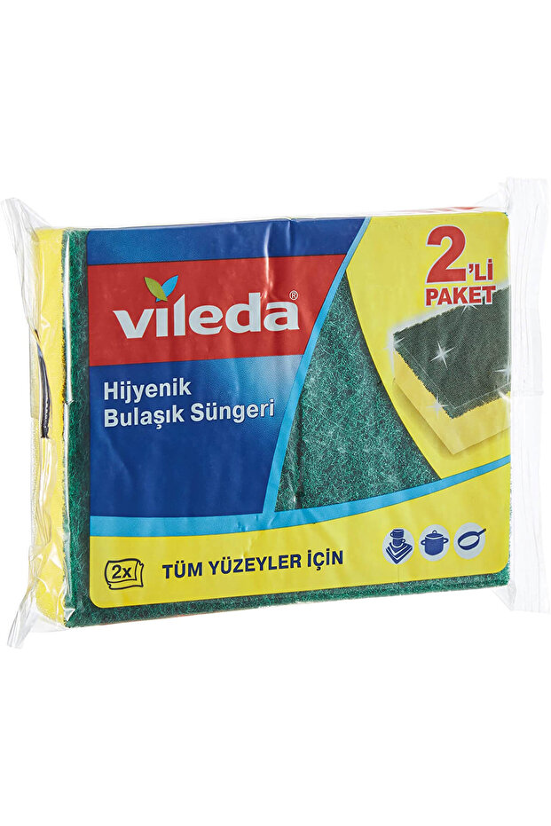 2 Li Yeşil Klasik Düz Sünger - 4
