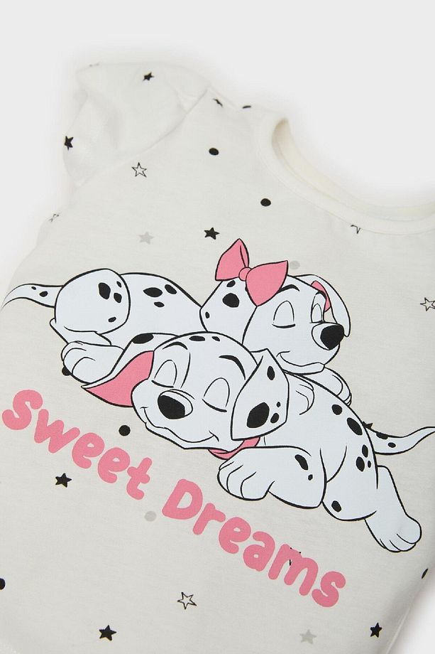 Kız Bebek 101 Dalmatians Pijama Takımı Kısa Kollu Penye Üst Beli Lastikli Şort E4616A525SM - 4