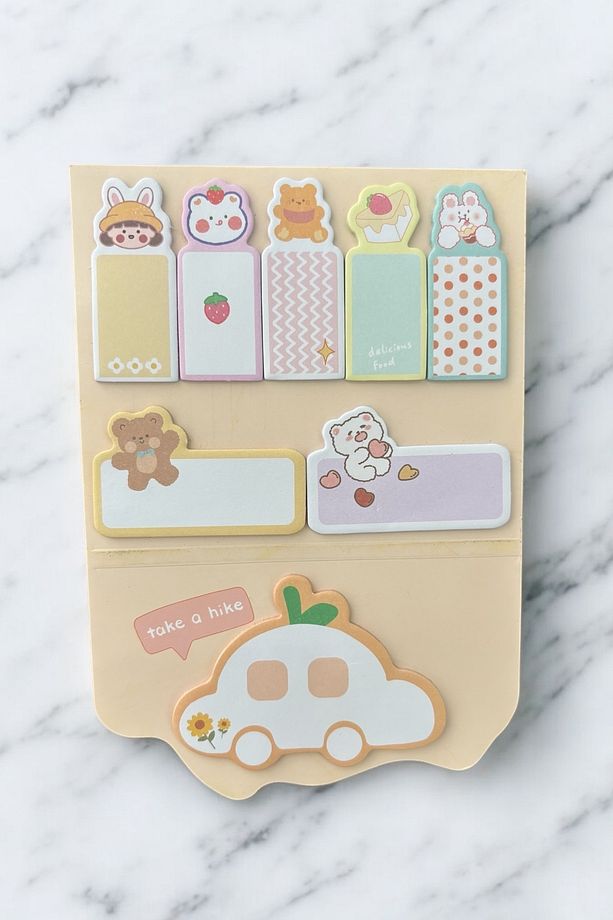 Sevimli Figürler Postit Post-it Seti Yapışkanlı Not Kağıdı 1 Adet - 6