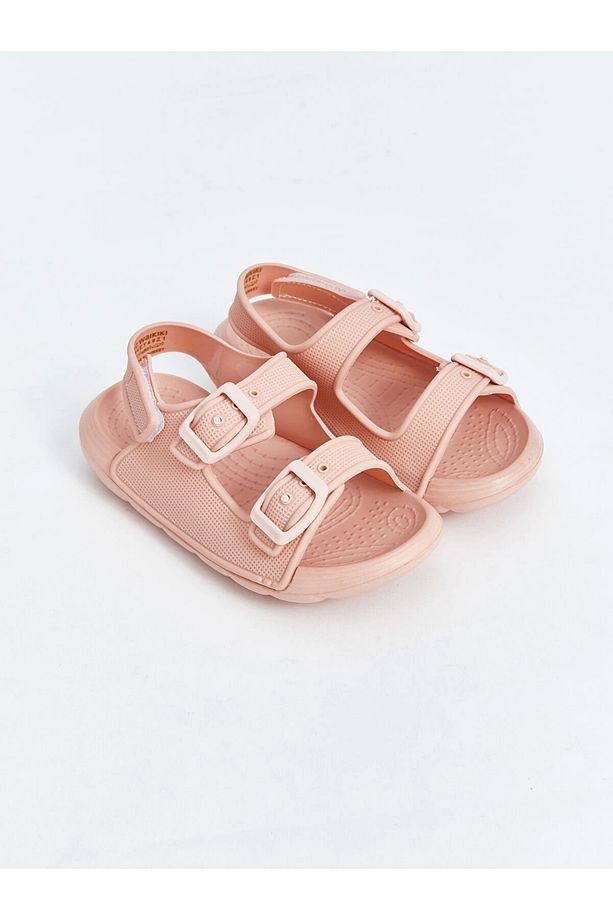 LCW STEPS Pembe Baskılı Çift Bantlı Kız Bebek Sandalet - 1