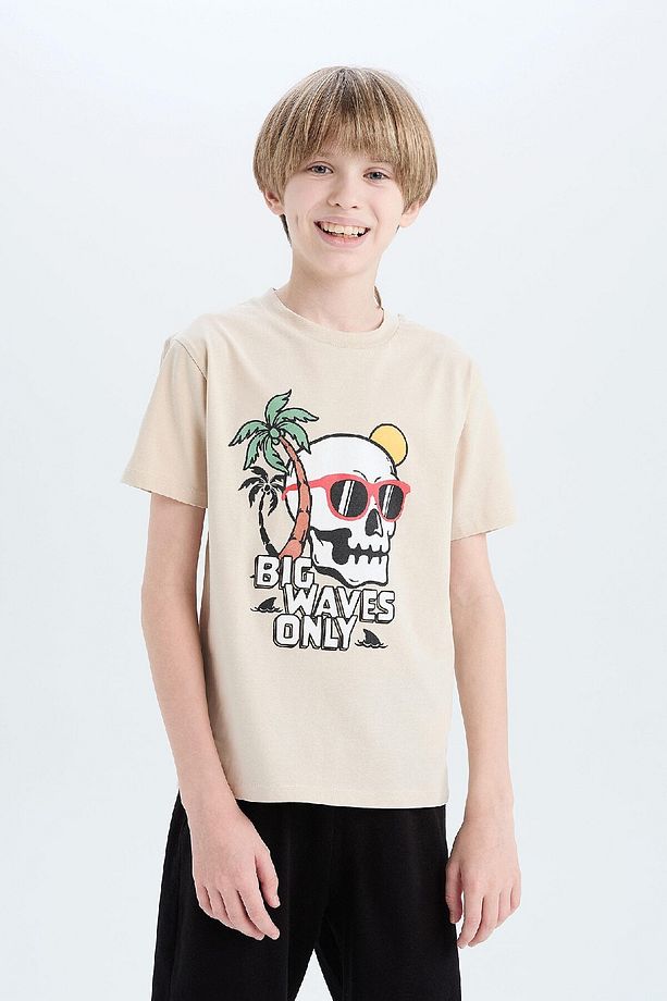 Erkek Çocuk Pijama Takımı Baskılı Kısa Kollu Üst Şort E0159A825SM - 5