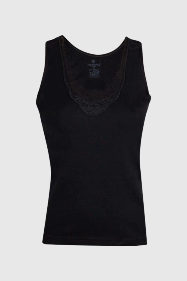 Güpürlü Geniş Askılı Atlet - 1