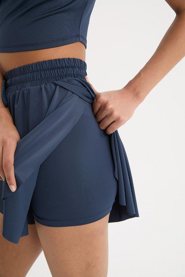 Fit Standart Fit Sporcu Kısa Paça Şort Etek E2664ax25sm - 8