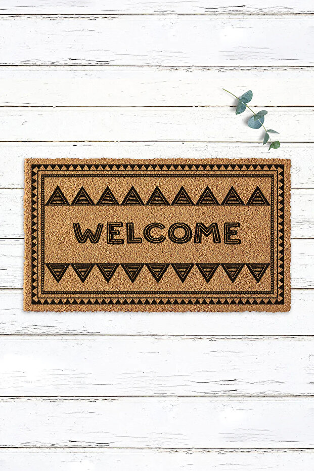 Welcome Kapı Önü Paspası Çerçeveli Tasarım - 1