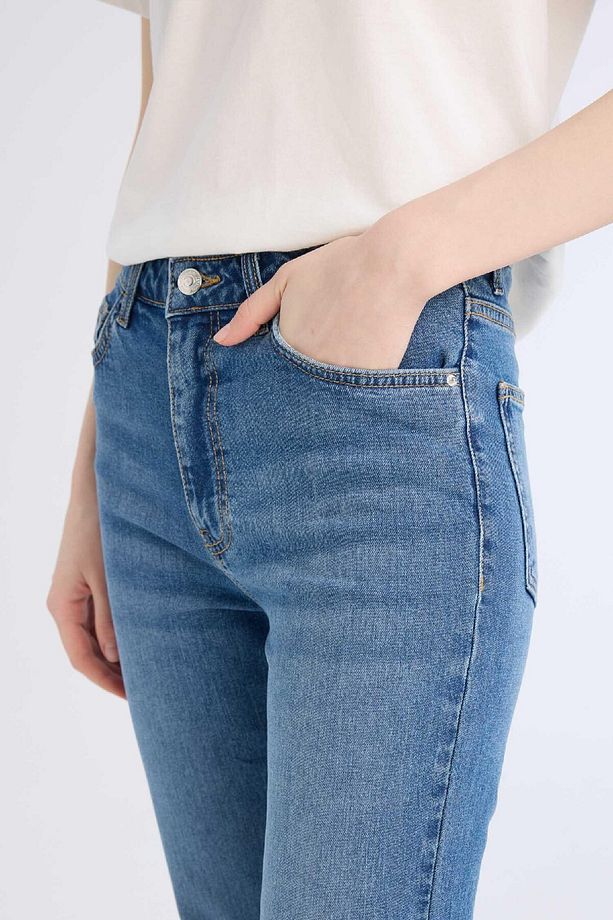 Mia Yüksek Bel Geniş Paça Jean Pantolon D6640AX25SP - 8