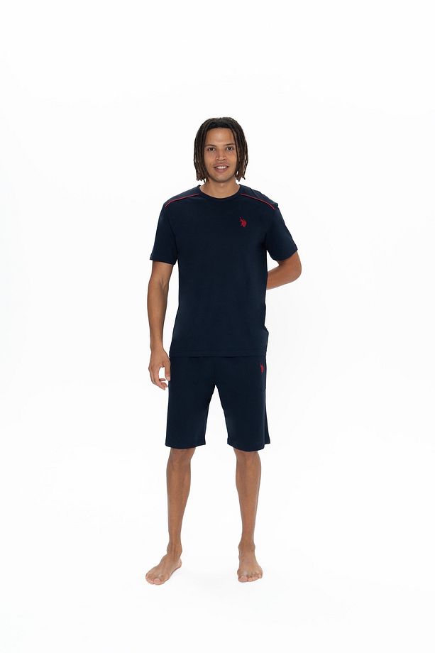 U.S. Polo Assn. Erkek %100 Pamuk Lacivert 3'Lü Pijama Takımı - SREIA18D90D5D - 5