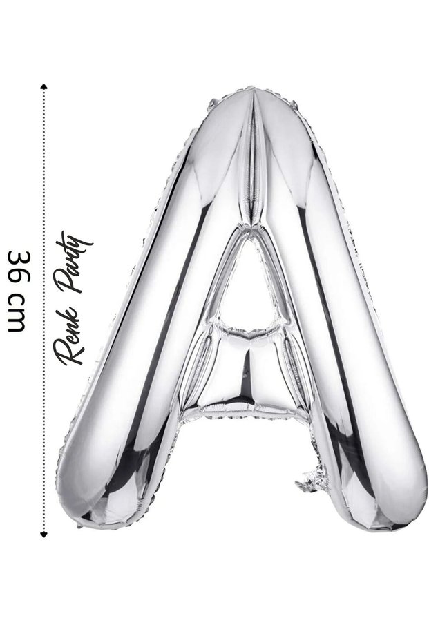 Foil Balloon Letter a Helium Balloon 36 cm Silver Color - Letter a Balloon - Letter Foil Balloon - 16 Inch