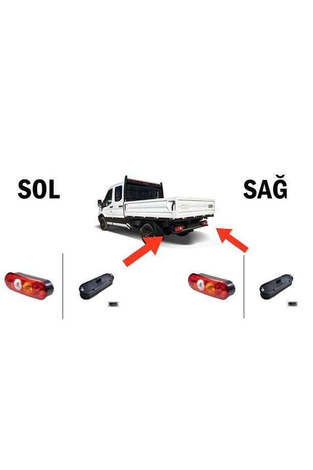STOP LAMBASI TRANSİT KAMYONET (PICK-UP) SOKETLİ DUYLU (SAĞ SOL AYNI) V-348 06>14 7C16 13404AA - 2