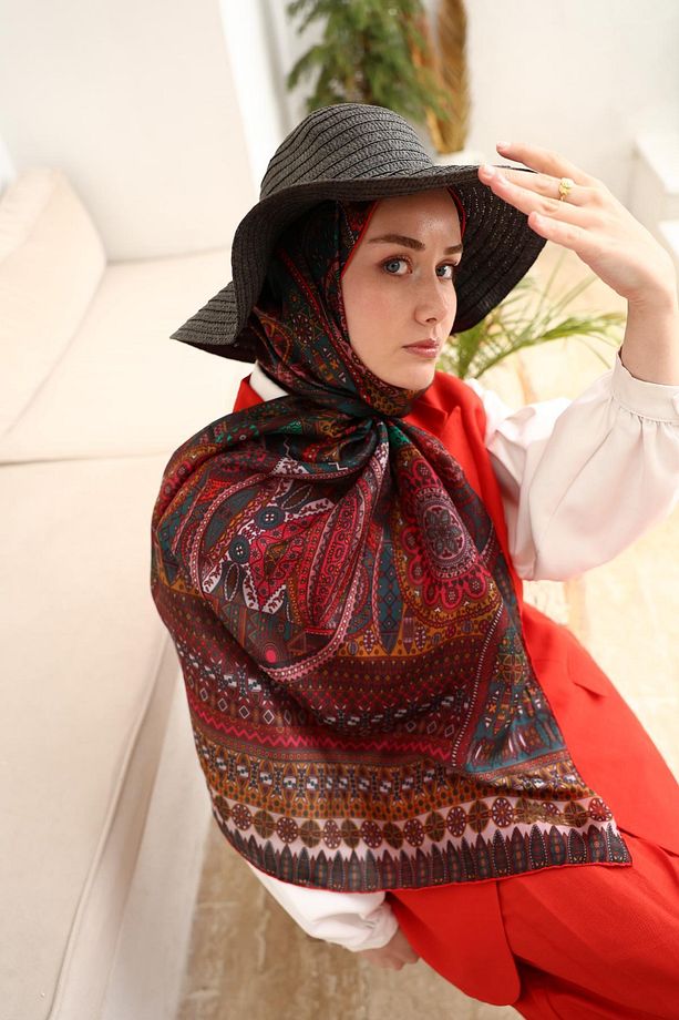%100 Vual İpek Şal 441002-08 - 6
