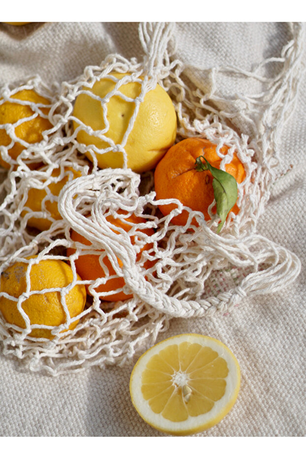 File Çanta | %100 Pamuk Örgü Pazar Filesi - 2