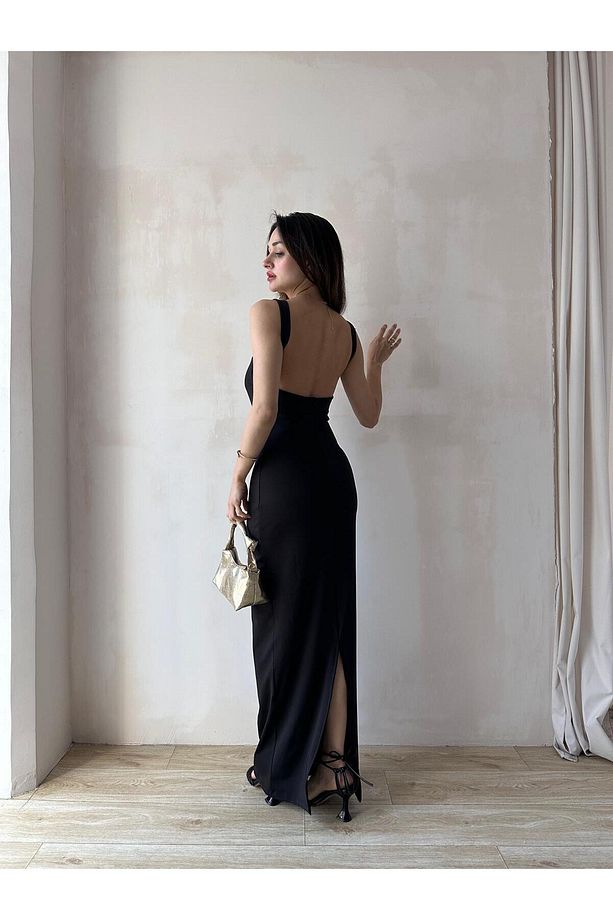 LOVELACE Maxi Elbise 3922 - Siyah - 3