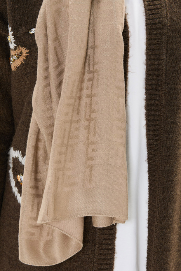 Dört S Logolu Yün Şal - 5