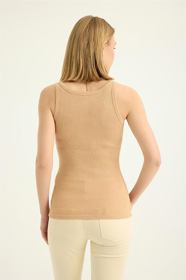 Simli Kalın Askı Atlet - 5