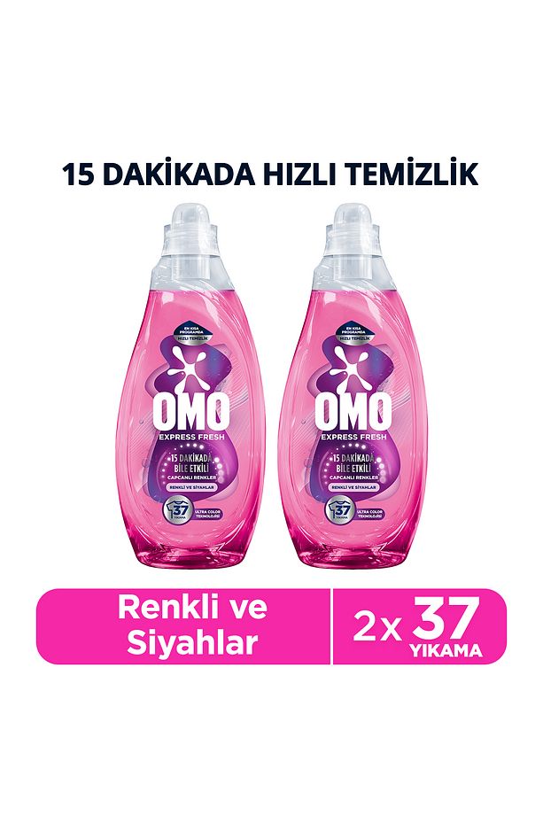 Express Fresh Capcanlı Renkler Renkli Ve Siyahlar Sıvı Çamaşır Deterjanı 1480 ml X2 - 1
