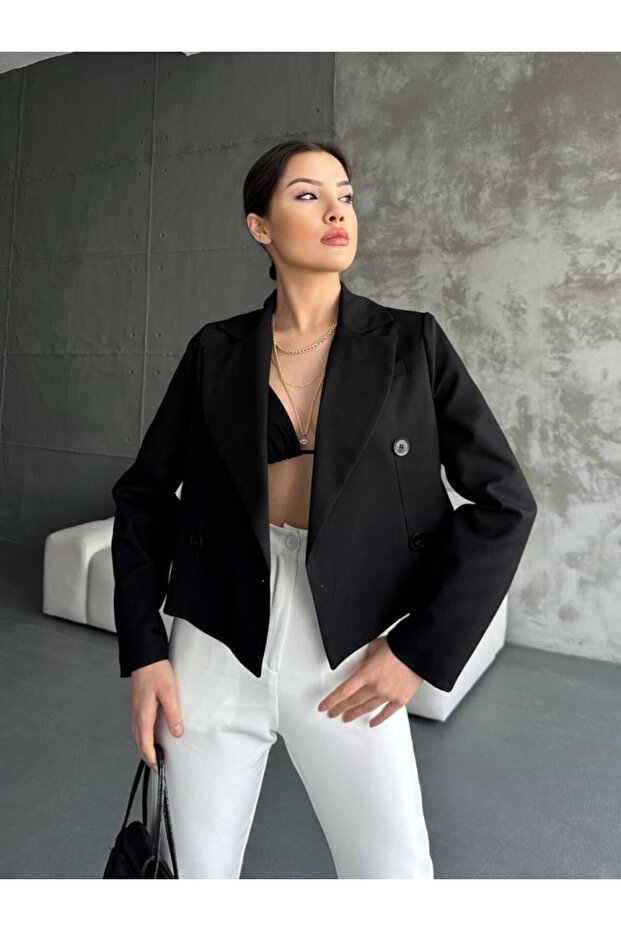 سترة مزدوجة الصدر - 4