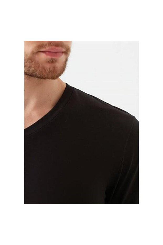 STRETCH V YAKA TİŞÖRT - 5