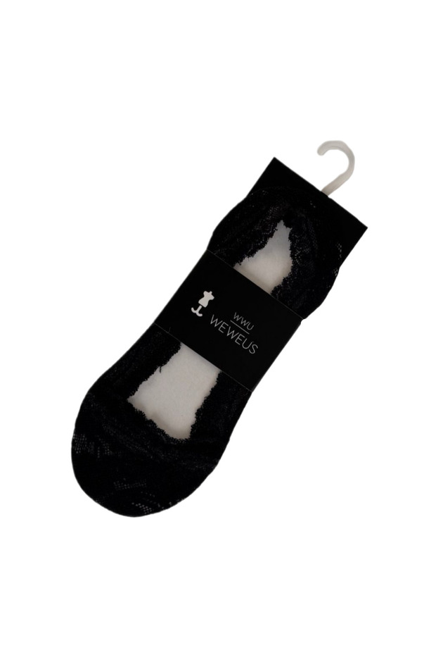 Women's Black Lace Ballerina Socks 170