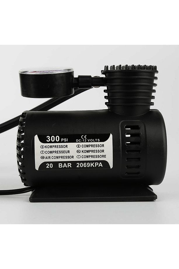 Mini Hava Kompresörü 12V Araç Tipi Çakmaklık Araba Bisiklet Teker Lastik Şambrel Top Şişirme 300 Psı - 3