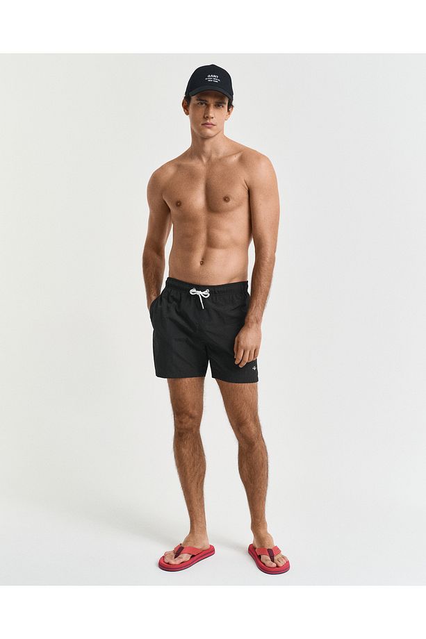 Erkek Siyah Regular Fit Mayo Şort - 1