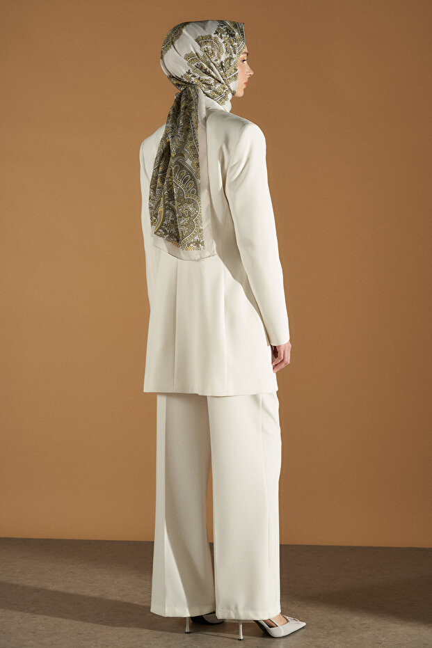 Kuşaklı Blazer Ceket - 8