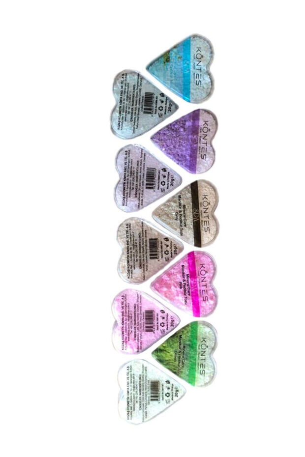 Heart Manicure Pedicure Powder Set of 10