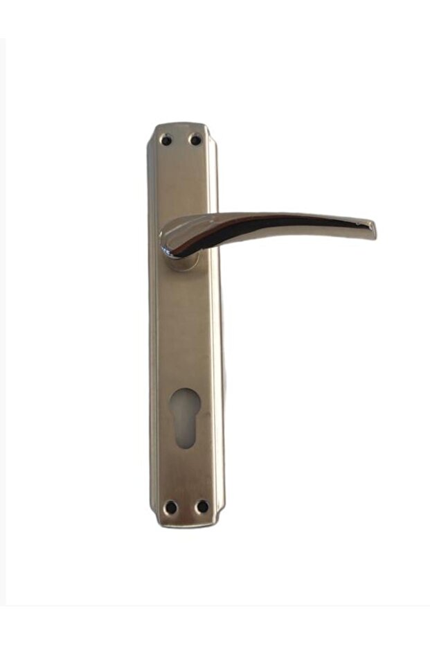 Bravo Mirrored Door Handle Yale Nickel
