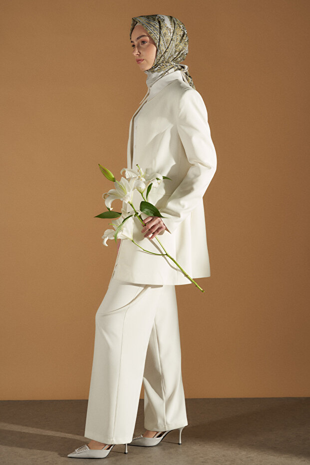 Kuşaklı Blazer Ceket - 7