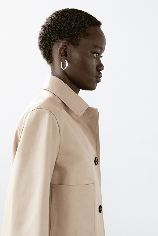 Crop napa deri ceket - 4