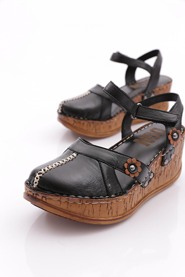 217-2064 Kadin Mega Kalin Taban Sandalet - 4