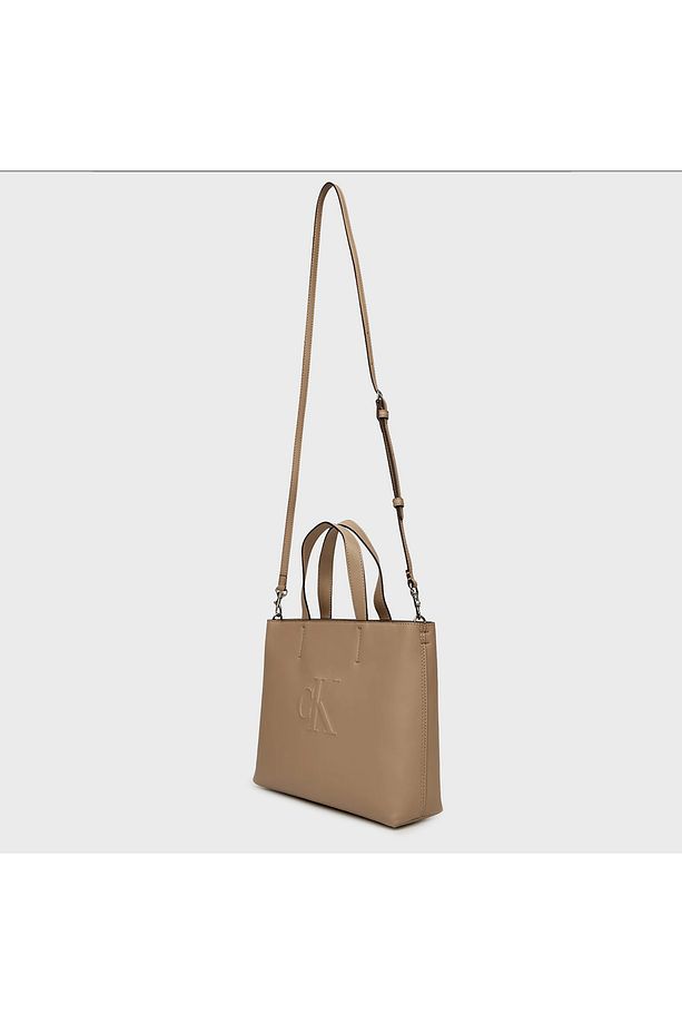 Kadın SCULPTED MINI EW TOTE Tote Gri-OS - 3