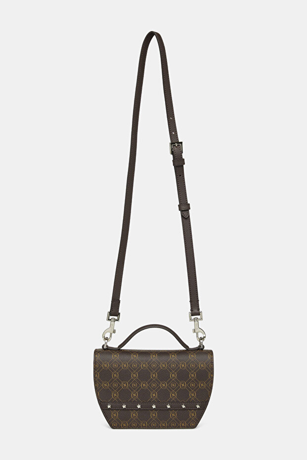 KAHVE MONOGRAM DERİ ÇANTA - 2