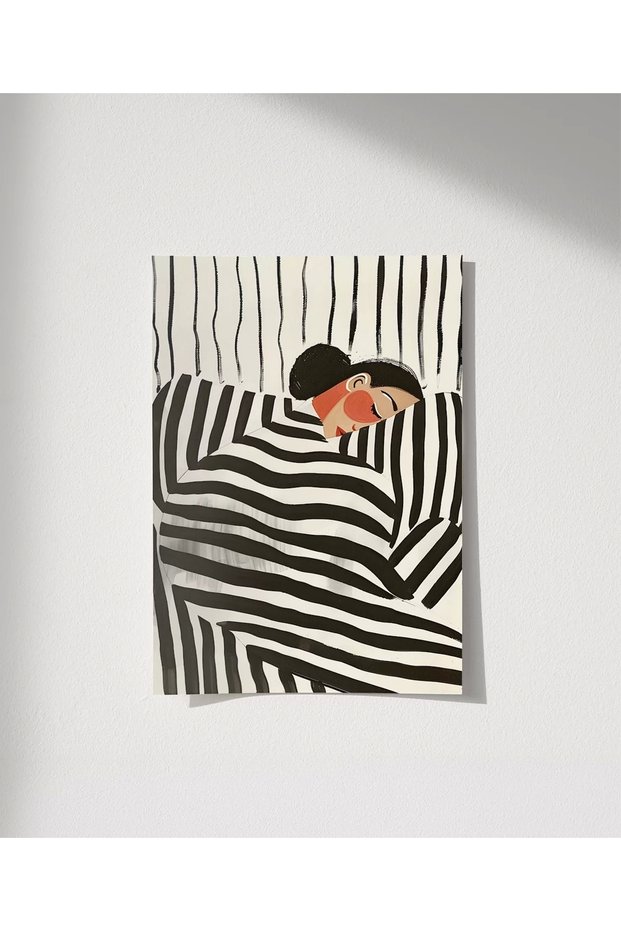 Çerçevesiz Poster Çizgisel Huzur