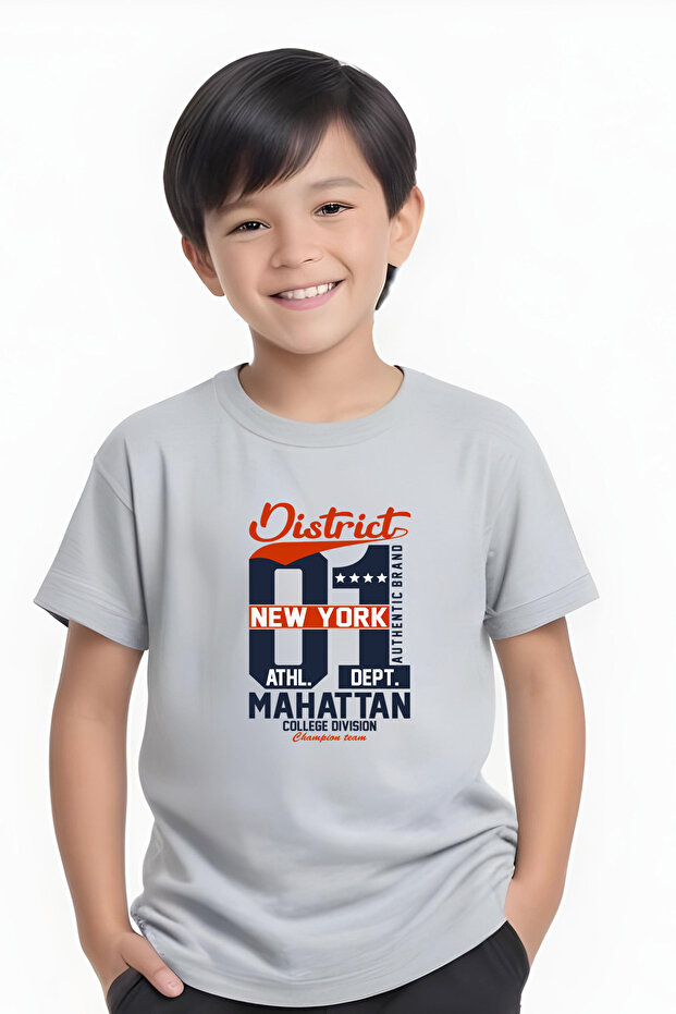 Boy's Round Neck Printed T-Shirt