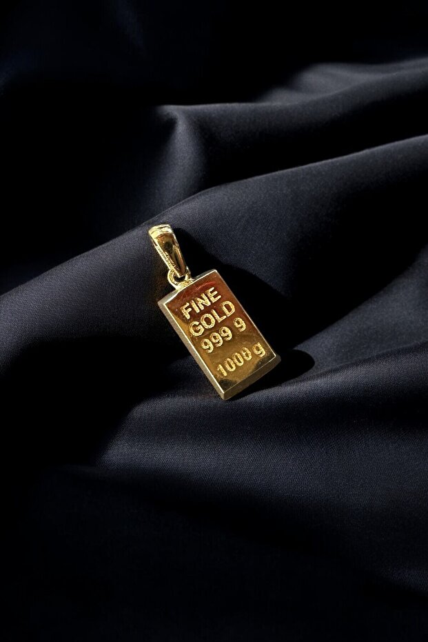 Mini Külçe Altın Kolye Ucu - 3