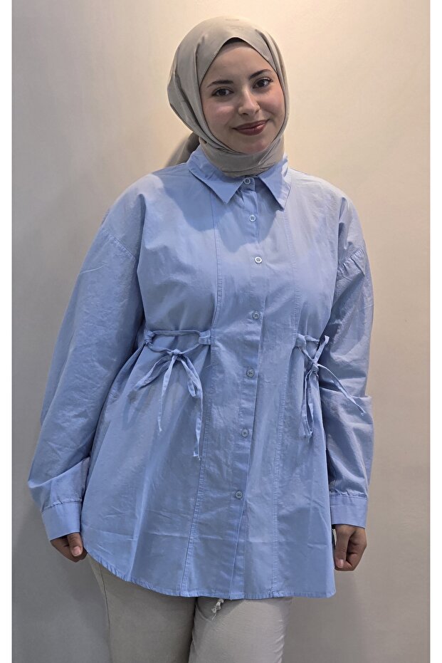 Kadın - Keten gömlek - 4