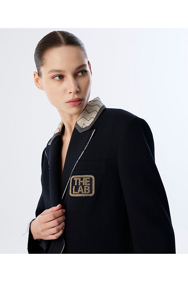 SLOGAN PATCH'Lİ BLAZER - 5