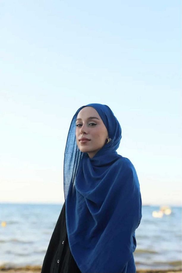 Neo Pamuk Şal Indigo - 3