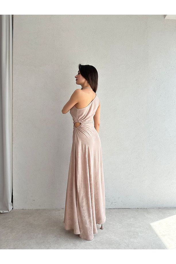 ALASKA Maxi Elbise 4776 - Vizon - 3