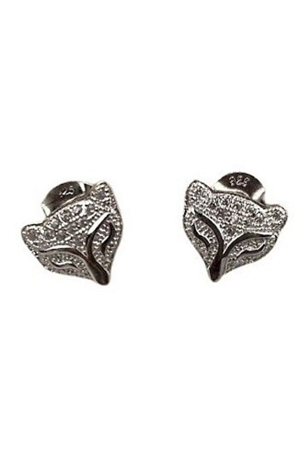 925 Silver Fox Earrings - 1